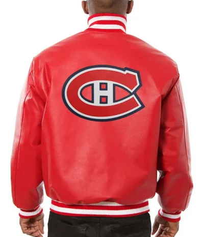 Montreal Canadiens Bomber Red Leather Jackets