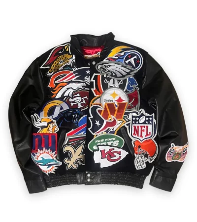 NFL Megapatch Leather Black Jacket