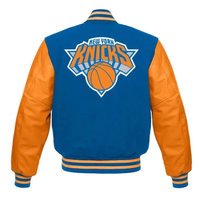 NY Knicks Blue and Orange Varsity Jackets