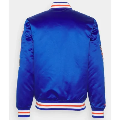 NY Knicks Champ City Training Royal Blue Satin Jackets