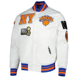 New York Knicks White 2x Finals Champions Jacket