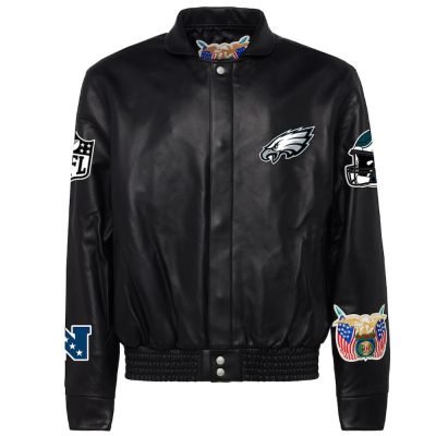 Philadelphia Eagles Jeff Hamilton Leather Black Jackets