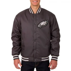 Philadelphia Eagles Poly Twill Gray Jacket