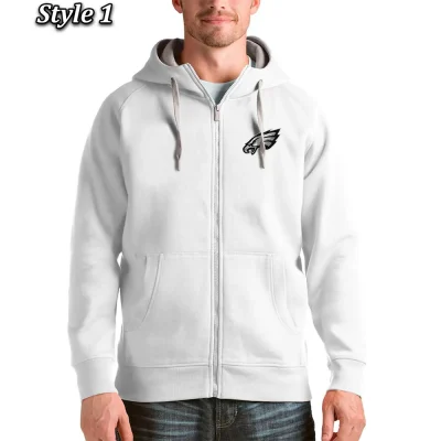 Philadelphia Eagles White Fleece Hoodie