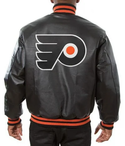 Philadelphia Flyers Black Leather Bomber Jackets