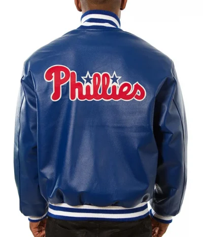 Philadelphia Phillies Letterman Royal Blue Leather Jackets