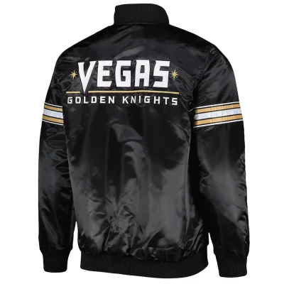 Pick & Roll Vegas Golden Knights Black Satin Jackets
