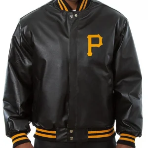 Pittsburgh Pirates Letterman Black Leather Jacket