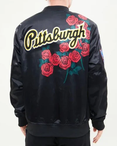 Pittsburgh Pirates Rose Satin Black Jacket