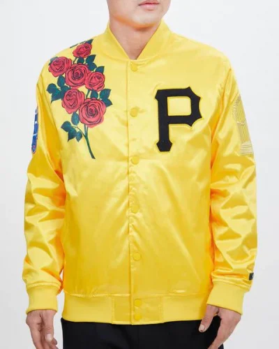 Pittsburgh Pirates Rose Satin Yellow Jacketss