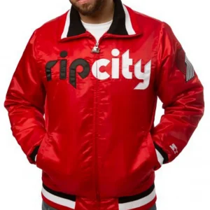 Portland Trailblazers Rip City Bomber Red Jacket