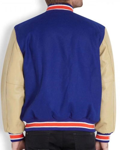 Men’s New York Knicks Blue Letterman Jacket