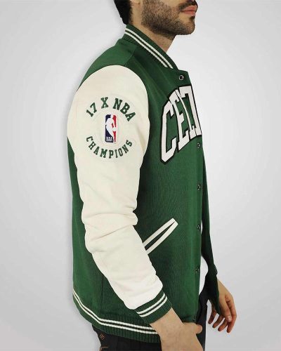 Boston Celtics Varsity Green And Off White Jacket