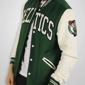 Boston Celtics Varsity Green And Off White Jacket