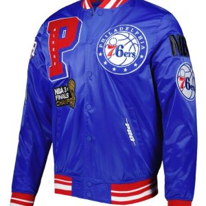 Mash Up Capsule Philadelphia 76ers Royal Satin Jacket