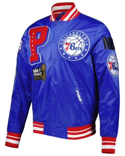 Mash Up Capsule Philadelphia 76ers Royal Satin Jacket
