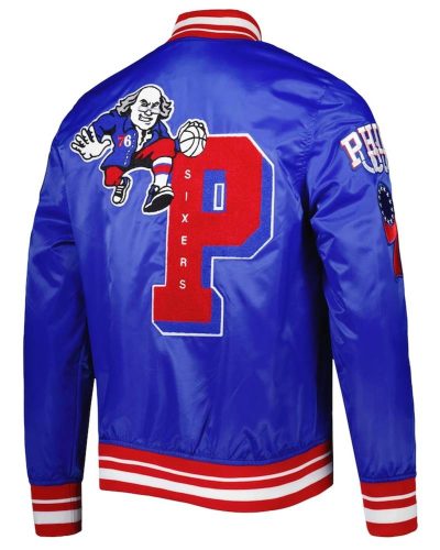 Mash Up Capsule Philadelphia 76ers Royal Satin Jacket