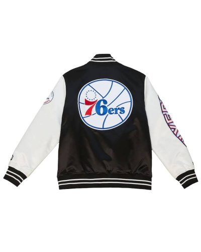 Team Origins Philadelphia 76ers Varsity Satin Jacket