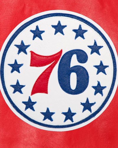 Philadelphia 76ers Varsity Red Leather Jacket