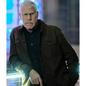 Ron Perlman The Capture Season 4 Brown Suede Jacket