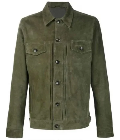 Ryan Reynolds Welcome to Wrexham Suede Green Leather Jackets