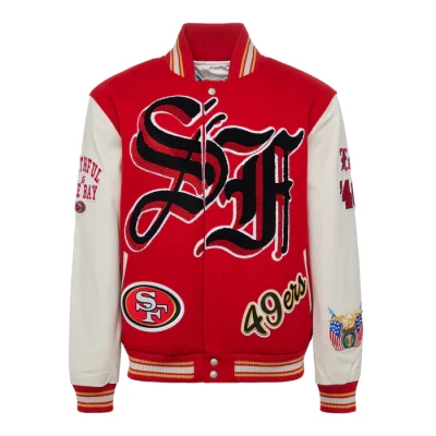 San Francisco 49ers Wool & Leather Varsity Jacket