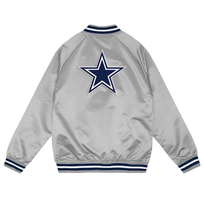 Silver Dallas Cowboys Lightweight Satin Jackets