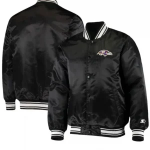 Starter Baltimore Ravens Bomber Satin Jacket