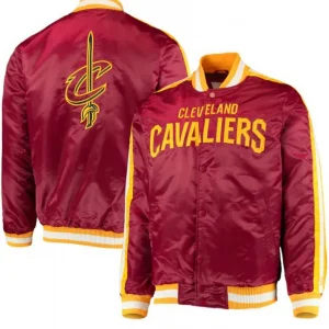 Starter Cleveland Cavaliers Maroon Satin Jacket