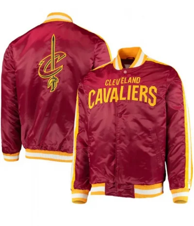 Starter Cleveland Cavaliers Maroon Satin Jacket