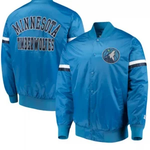 Starter Minnesota Timberwolves Bomber Blue Jacket