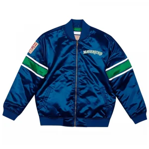 Striped Dallas Mavericks Hardwood Classic Satin Jacket