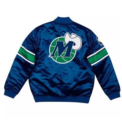 Striped Dallas Mavericks Hardwood Classic Satin Jackets