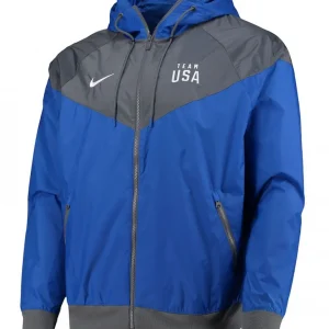 Team USA Windrunner Full-Zip Blue Hoodie