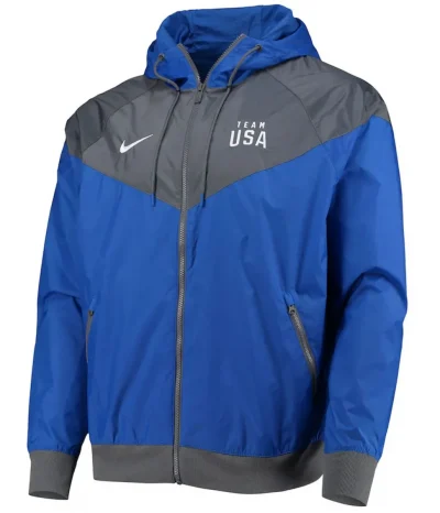 Team USA Windrunner Full-Zip Blue Hoodie