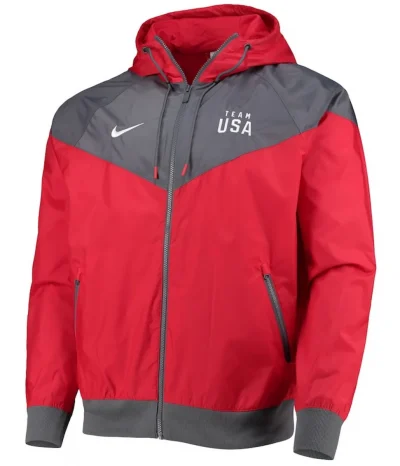 Team USA Windrunner Full-Zip Red Hoodie