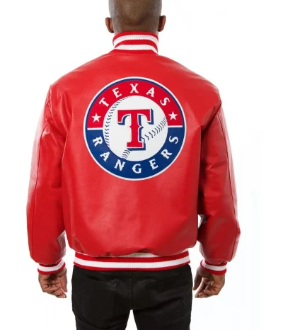 Texas Rangers Letterman Red Leather Jackets