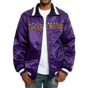 Varsity Baltimore Ravens Purple Satin Jackets