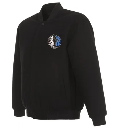 Varsity Dallas Mavericks Black Wool Jacket