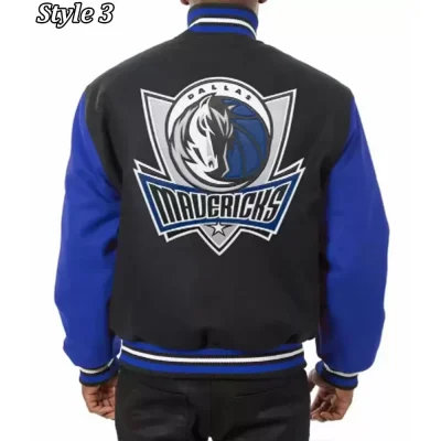 Varsity Dallas Mavericks NBA Blue and Black Jackets