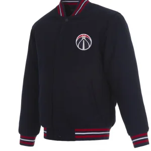 Varsity Washington Wizards Navy Blue Wool Jacket