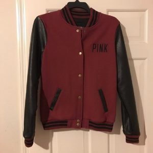 Victoria’s Secret Pink Burgundy Bomber Jacket