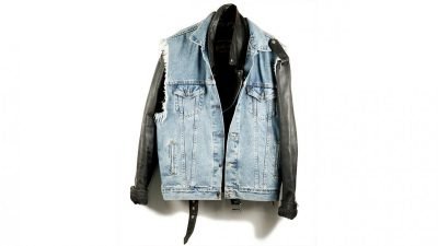 WWE Triple H Denim Leather Jacket
