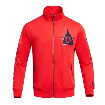 Washington Nationals Classic DK Red Track Jacket