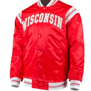 Wisconsin Badgers Starter Satin Red Jacket