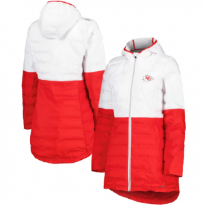 Women's Kansas City Chiefs White & Red Quilted Jacket