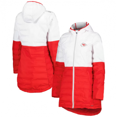 Women's Kansas City Chiefs White & Red Quilted Jacket