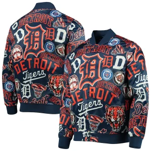 Detroit Tigers Pro Standard Navy Allover Print Jacket