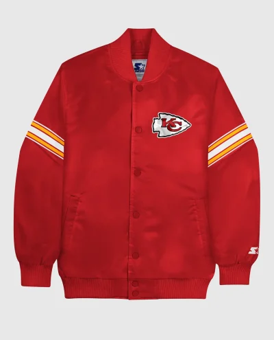 Kansas City Chiefs Varsity Satin Full-Snap Jacket