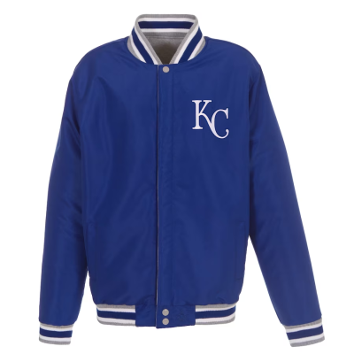 Kansas City Royals JH Design Gray Embroidered Fleece Jacket